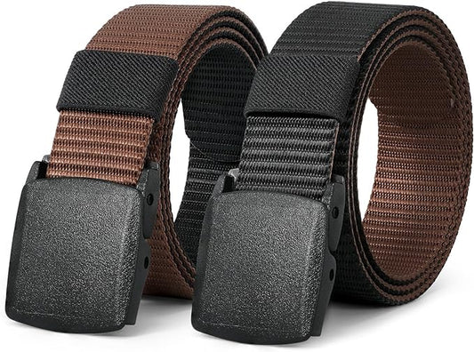 JASGOOD Nylon Canvas Breathable Military Tactical Men Waist Belt With Plastic Buckle-StrideForce Fitness