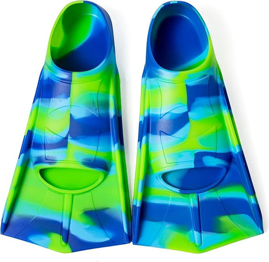 Kids Swim Fins,Short Comfortable Flippers for Lap Swimming and Training for Child,Girls,Boys,Beginners-StrideForce Fitness