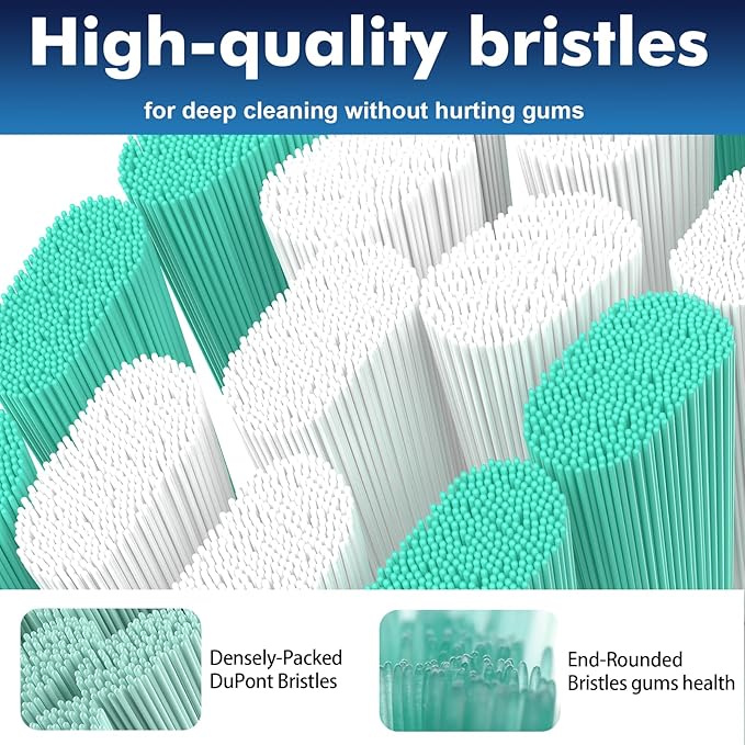 Electric Toothbrush Replacement Heads Compatible with Philips Sonicare ProtectiveClean 2 Series Plaque Control 4100 5100 6100 9024 6064, White, 4 Sonic Brush Head