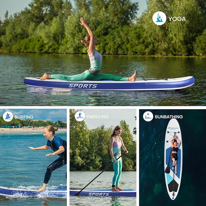 Panana Inflatable Stand Up Paddle Board, 10'x31 x6 SUP with Premium Paddle Board Accessories Kit, Anti-Slip EVA Deck for Adults Youth of All Skill Levels-StrideForce Fitness