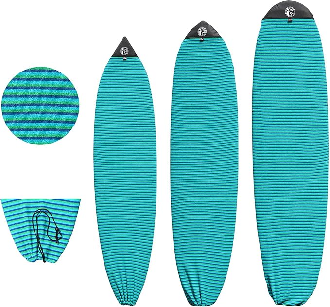 Rokia R Surfboard Sock Cover Quick-Drying Anti-Collision and Durable Surf Sock Cover - Suitable for Protective Bags of Shortboard, Longboard, Fish and HYBRID Board Choose Size & Colors-StrideForce Fitness