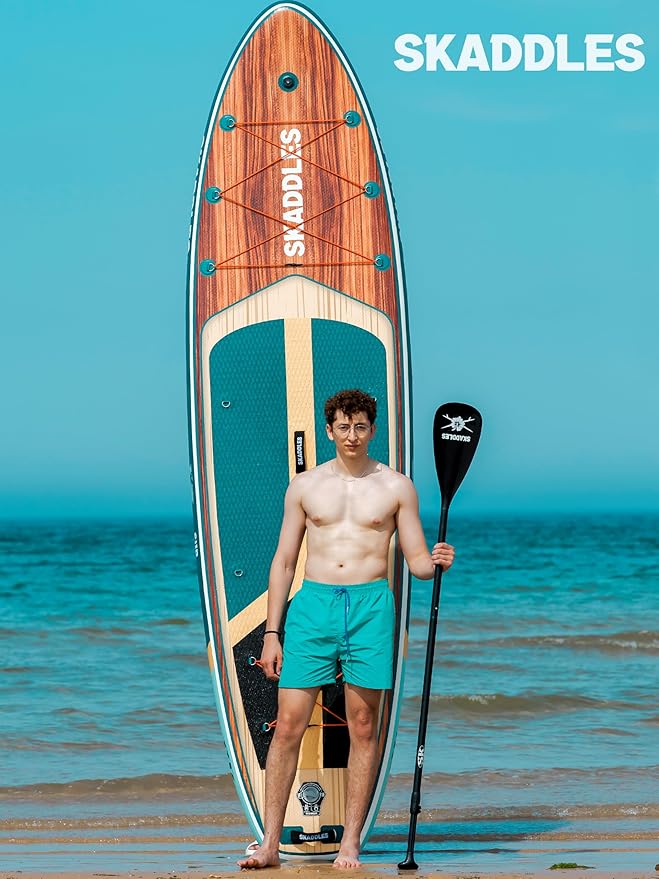 11' Inflatable Stand Up Paddle Board – Extra Wide SUP for Adults & Kids of All Skill Levels, Stable Paddleboard with Pump, Fins, Backpack, Accessories & Waterproof Phone Pouch-StrideForce Fitness