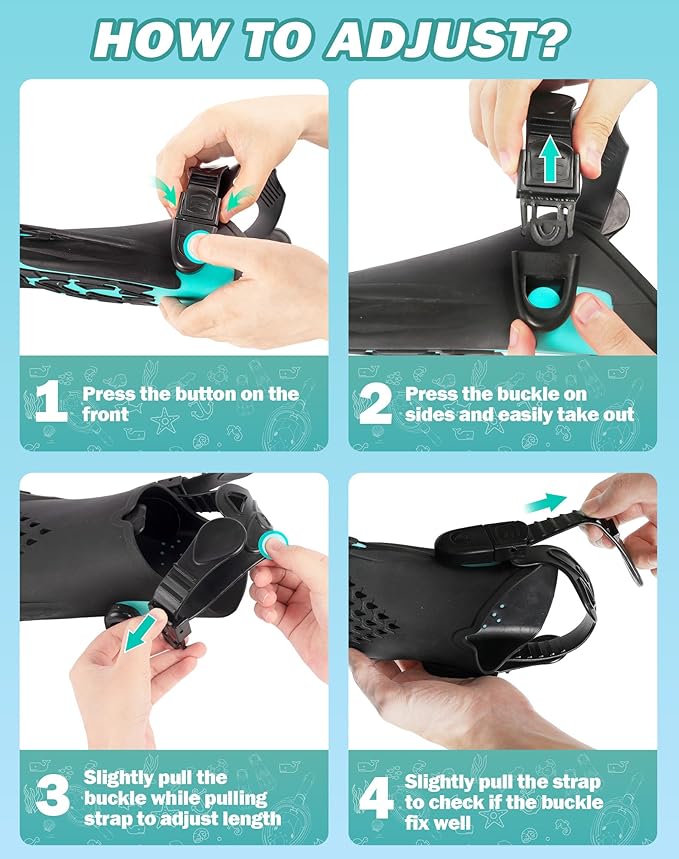 Mask Fins Snorkeling Gear for Adults, Full Face Snorkel Mask & Adjustable Swim Fins Snorkel Set, Panoramic View Snorkel Mask Dry Top Anti-Fog Anti-Leak-StrideForce Fitness