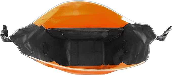 Ibera Panniers Bike Bags 30L (Pair) - Waterproof & with Quick Release/Clip-On System - Bike Saddle Bags For Rear Rack with Rain Cover & 19.8 lbs Capacity - Saddle Bag Bicycle Fits Most Racks (Orange)-StrideForce Fitness