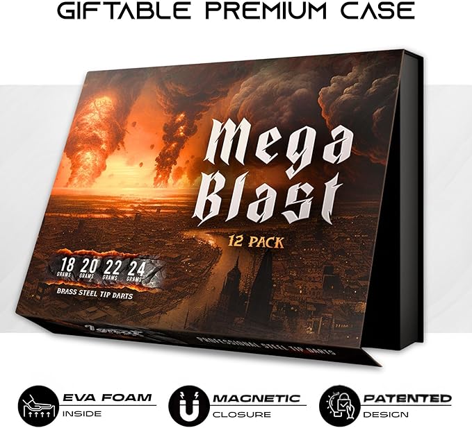 IgnatGames Premium Steel Tip Darts – 3/6/12 Pack Brass Barrels with Aluminum Shafts, 16 GlideXPro Flight Set, Tool Kit & Giftable Case-StrideForce Fitness