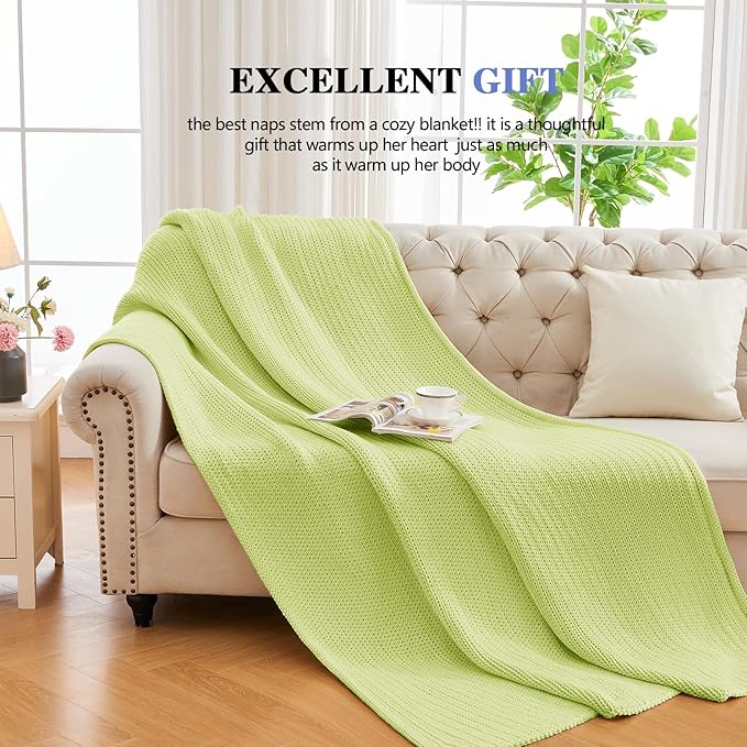 L'AGRATY Knitted Weighted Blanket - 50x60, 10lbs Cooling Chunky Knit Heavy Blanket for Adults, Braided Crochet Throw, Thick Cable Yarn, Machine Washable-StrideForce Fitness