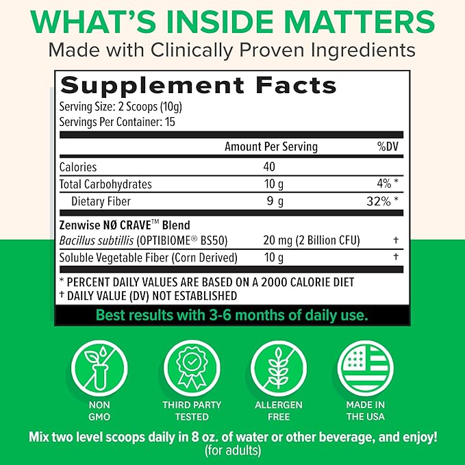 Zenwise Health ZenGLP-1, Natural GLP-1 with Metabolic Probiotics to Help Control Hunger & Cravings and Support Digestive Health - GLP-1 Supplement Support for Women & Men - 15-Day Serving-StrideForce Fitness
