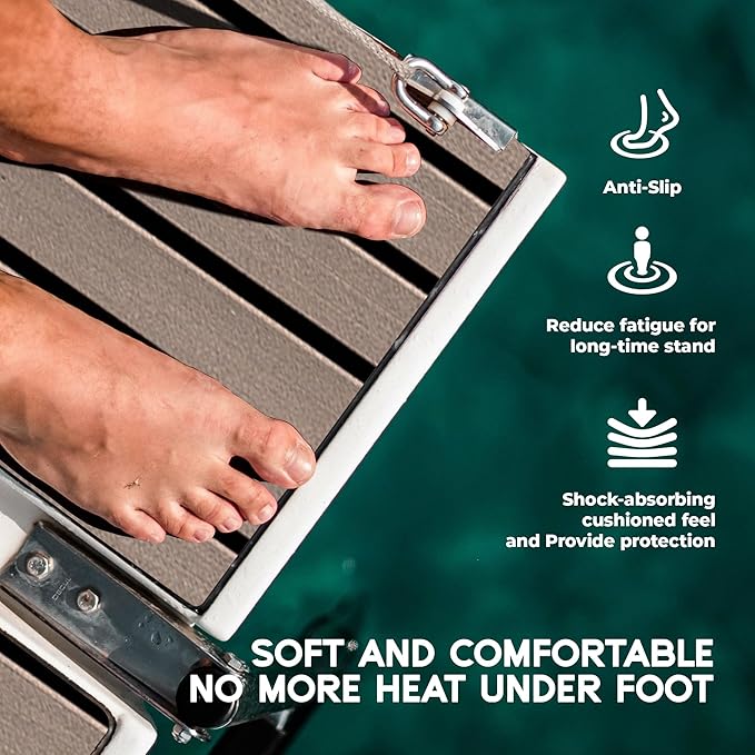 FOCEAN Boat Flooring EVA Foam Boat Decking Faux Teak Marine Flooring Boat Mat Boat Carpet Sheet for Motorboat RV Yacht Kayak Surfboard, 94.5"x 47.2"/35.4"/23.6"/15.7"-StrideForce Fitness