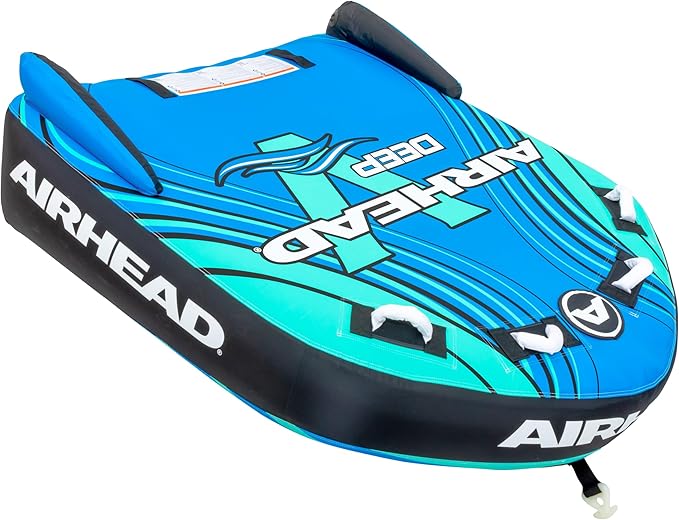 Airhead G-Force Inflatable Towable Tube | 2-4 Rider Models | Dual Tow Points | Full Nylon Cover | Kwik-Connect | Patented Speed Valve | Boat Tubes and Towables-StrideForce Fitness