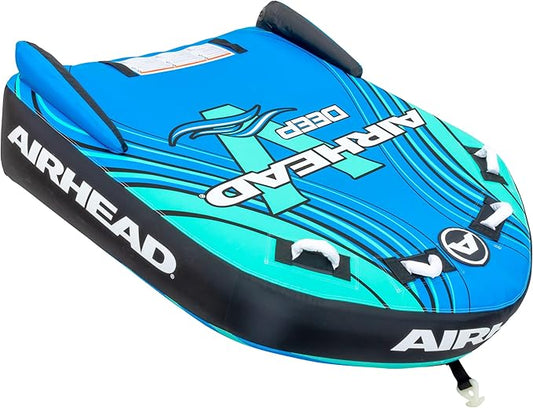 Airhead G-Force Inflatable Towable Tube | 2-4 Rider Models | Dual Tow Points | Full Nylon Cover | Kwik-Connect | Patented Speed Valve | Boat Tubes and Towables-StrideForce Fitness