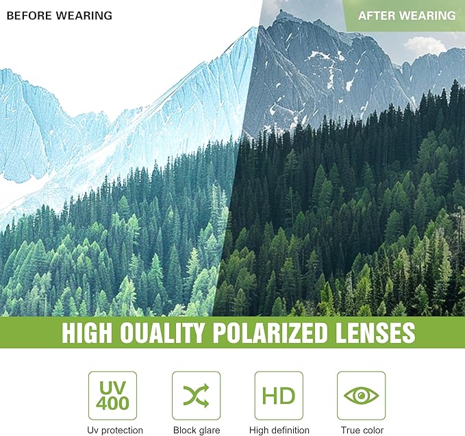 3 Pack Polarized Sports Sunglasses for Men, Mens Sunglasses Wrap Around UV400 Protection for Cycling Fishing Driving-StrideForce Fitness