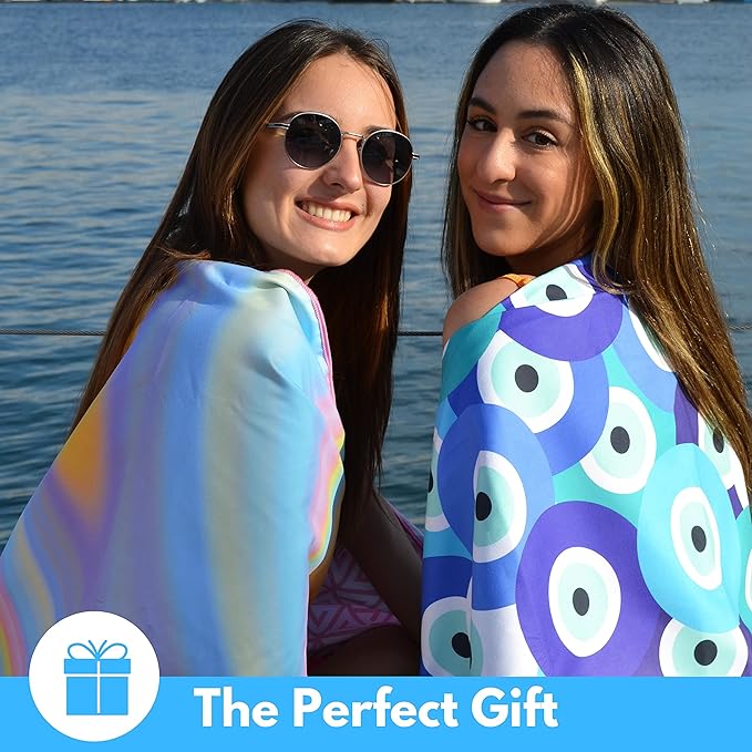 ECCOSOPHY Microfiber Beach Towel - Sand Free Towels are Quick Dry, Light Weight, Super Absorbent - Perfect Pool, Travel, Cruise, Camping Essentials - Oversized Extra Large for Adults 71x35 in-StrideForce Fitness