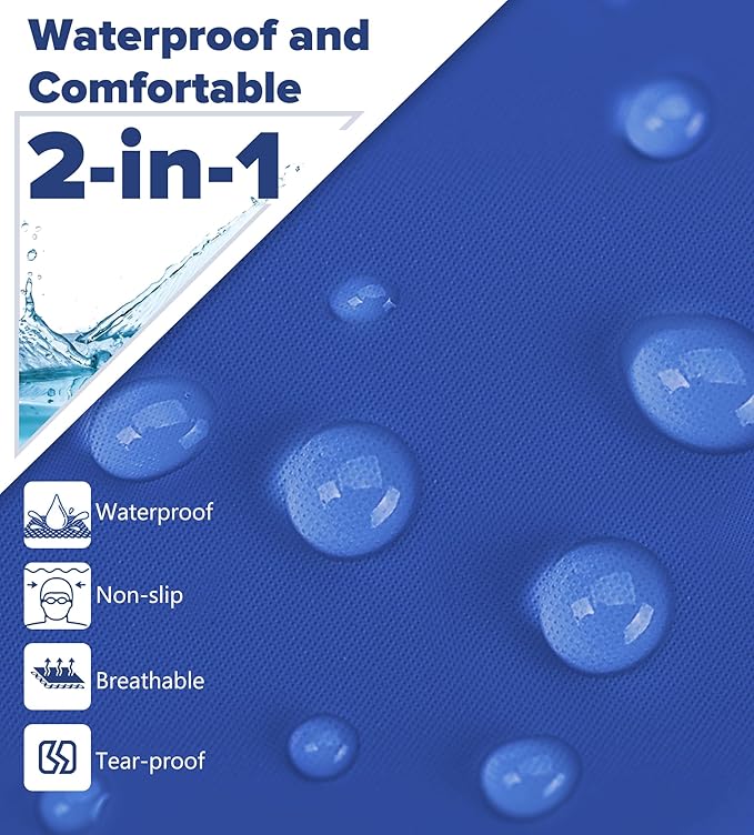 Aegend Fabric Swim Cap, Silicone Waterproof Layer - Breathable Cloth Swimming Cap, Keep Hair Dry with Hight Elasticity for Youth(8-16) Adult, 2 Sizes to Choose-StrideForce Fitness