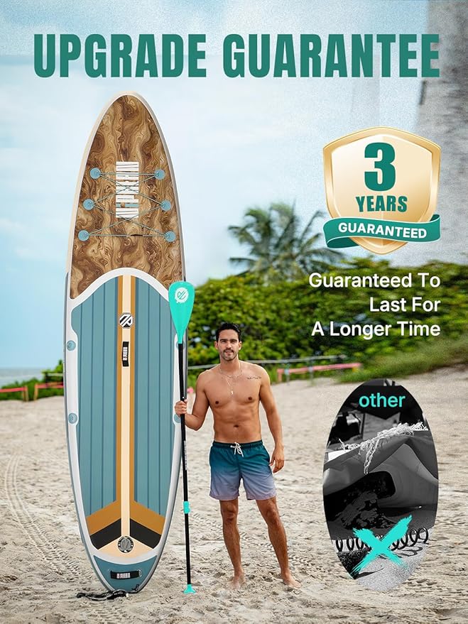 Niphean Inflatable Stand Up Paddle Board with SUP Accessories, Anti-Slip EVA Deck, 10’6’’ Inflatable Paddle Boards for Adults & Youth of All Skill Levels-StrideForce Fitness
