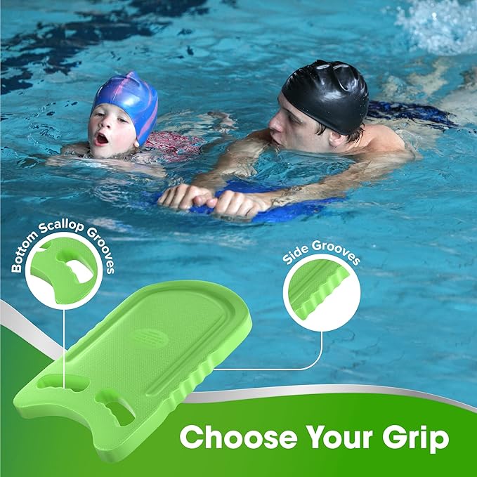 Kickboard Adult & Youth Swim Buoy Aid Leg Kick Exercise Training Float for Swimming Pool or Open Water Foam Equipment | High Buoyancy | Non-Slip | EVA Material & BPA Free-StrideForce Fitness