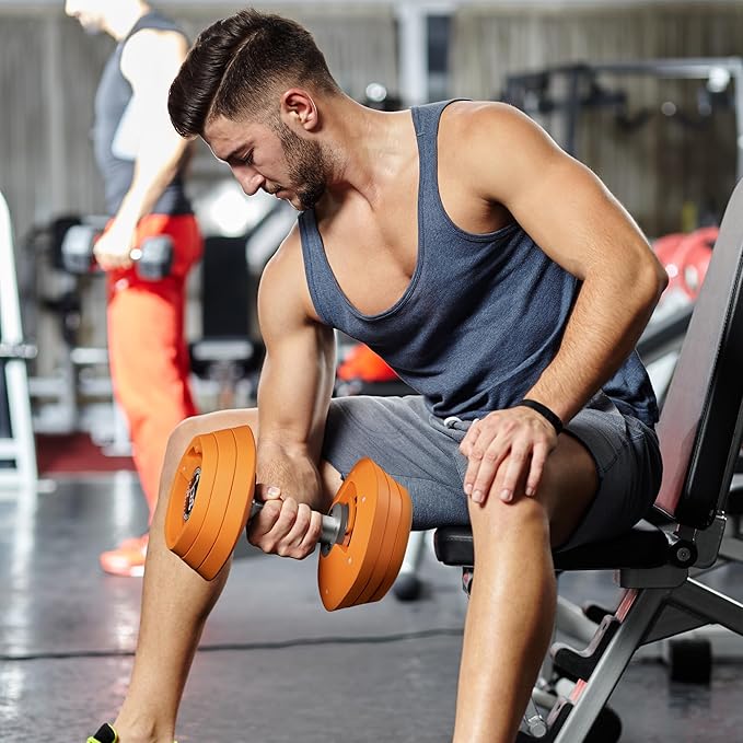 SKOK 25/55 lbs Pair Adjustable Dumbbells Set, Adjustable Weights Dumbbells Set for Men and Women with Anti-Slip Fast Adjust Weight by Turning Handle,Black Dumbbell with Tray-StrideForce Fitness