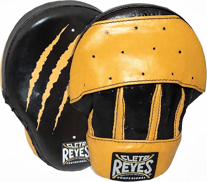 CLETO REYES Boxing Punching Mitts, Focus Sparring Striking Training Punch Pads, MMA, Kickboxing, Muay Thai, Leather-StrideForce Fitness