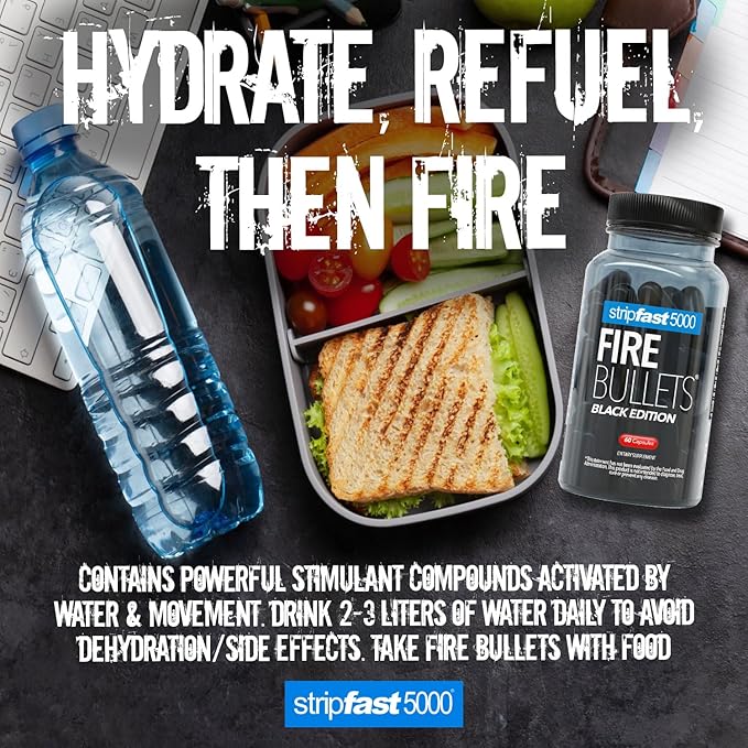 stripfast5000 Fire Bullets Black Edition Max Strength for Women and Men - Pack of 1-StrideForce Fitness