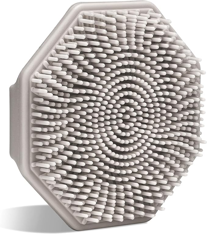 Sud Scrub® Antimicrobial Silicone Face Scrubber, 1 Pack, Gentle Face Exfoliator for Sensitive Skin, Eco Friendly Facial Cleansing Brush, Exfoliating Face Brush for Men and Women (Clay)