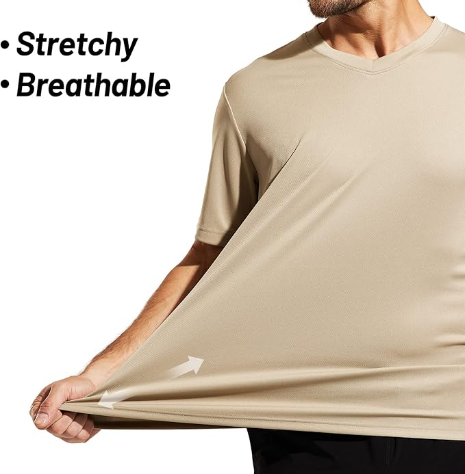 MIER Men's Quick Dry Workout Shirts Moisture Wicking Running Athletic Performance T-Shirts Recycled Polyester Top Tee-StrideForce Fitness