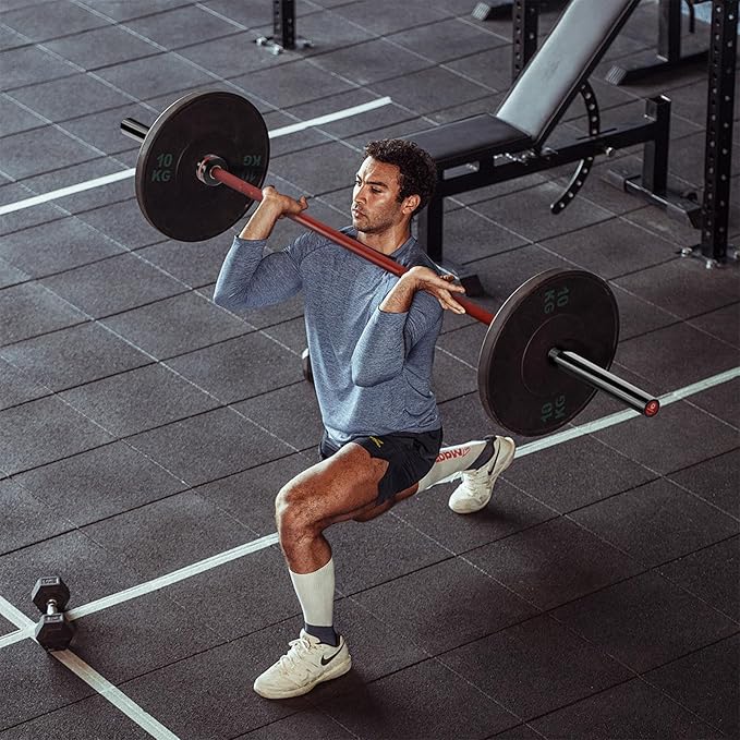 Olympic Barbell 45lb (20kg) - 7ft Bearing Spin Bar for Weightlifting and Strength Training,Ceramic Coating,500 LBS Capacity,28mm High Whip,Fits 2" Plates,for Home Gym-StrideForce Fitness