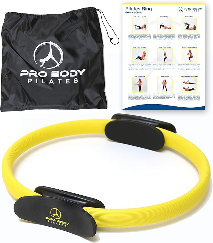 ProBody Pilates Fitness Circle – 14 Inch Pilates Ring for Focusing on Toning Inner Thighs, Arms, and Core-StrideForce Fitness