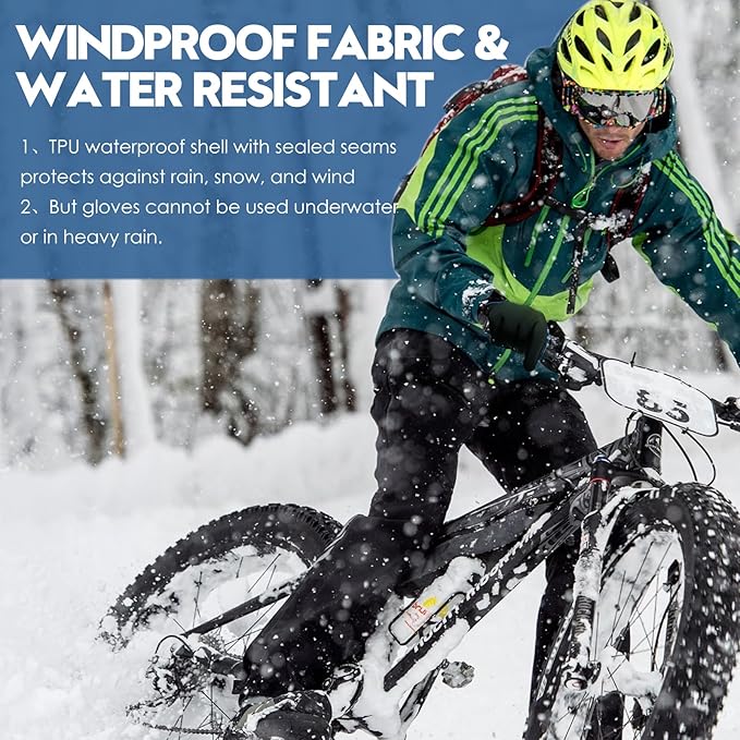 Bruvoalon Winter Gloves for Women & Men, 3M Thermal Insulation, Lycra Fabric, Windproof, Touchscreen, Anti-Slip, Cold Weather-StrideForce Fitness