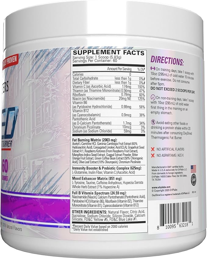 EHP Labs x Ghostbusters OxyShred Pre Workout Powder Supplement - Preworkout Powder with Acetyl L Carnitine, Energy Boost Drink - Ecto Freeze, 60 Servings-StrideForce Fitness