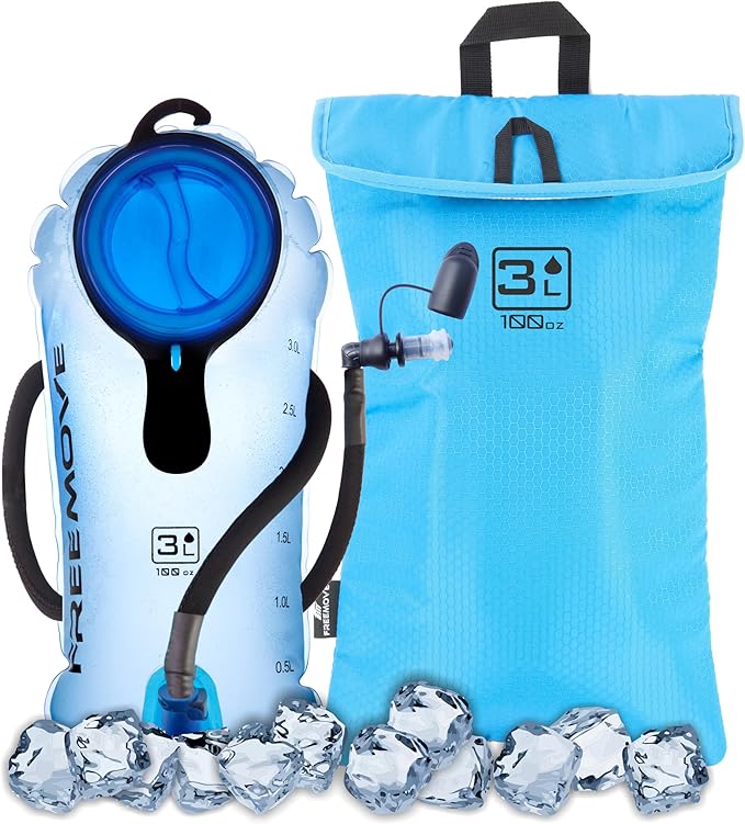 Hydration Pack with 2L or 3L Water Bladder & Cooler Bag > Keeps Drink Cool & Protects Bladders > Camelback Reservoir for Hydration Backpack, Tasteless & BPA Free, Quick Release Tube & Shutoff Valve-StrideForce Fitness