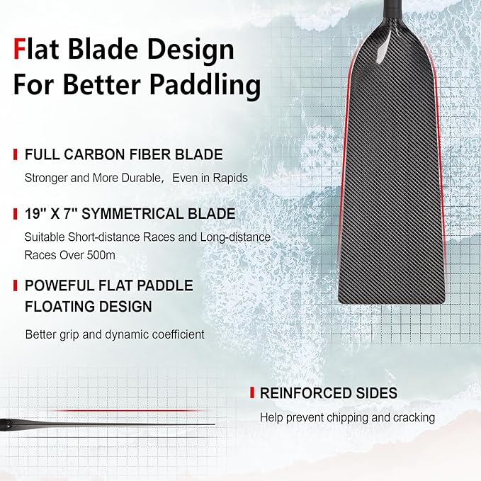 Dragon Boat Paddle Lightweight Full Carbon Fiber with Paddle Bag, 120/122/125CM (47/48/49 Inches) and Adjustable Dragon Boat Paddle115-130cm（）, IDBF Approved-StrideForce Fitness