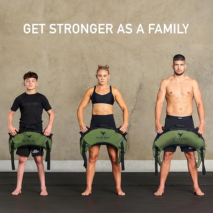 Elite Sports Bulgarian Canvas Bag, Fitness Canvas MMA Gym Cross Workout Training Sandbag 17, 25, 33, 45 lbs (UNFILLED)-StrideForce Fitness