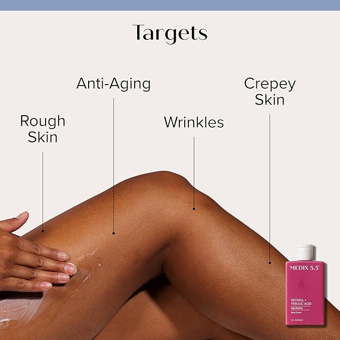 Medix 5.5 Retinol Body Lotion Firming Moisturizer | Crepey Skin Care Treatment | Retinol Body Cream | Firming Cream Targets Look Of Crepe Skin, Wrinkles, & Sagging, 3 Fl Oz Travel Size, 3-Pack-StrideForce Fitness