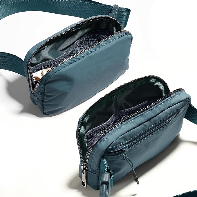 ODODOS Unisex Mini Belt Bag with Adjustable Strap Small Fanny Pack for Workout Running Traveling Hiking, Blue-StrideForce Fitness