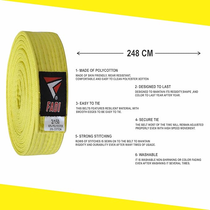 Martial Arts Belt for Karate, Judo, Aikido and Taekwondo - Durable Cotton-Polyester Blend for Adults and Kids-StrideForce Fitness