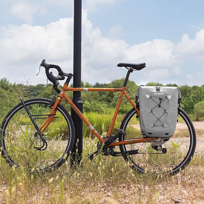 ROCKBROS Bike Panniers Waterproof Bike Rear Rack Bag Max 30L Large Capacity Bike Rear Panniers for Cycling Traveling Commuting-StrideForce Fitness