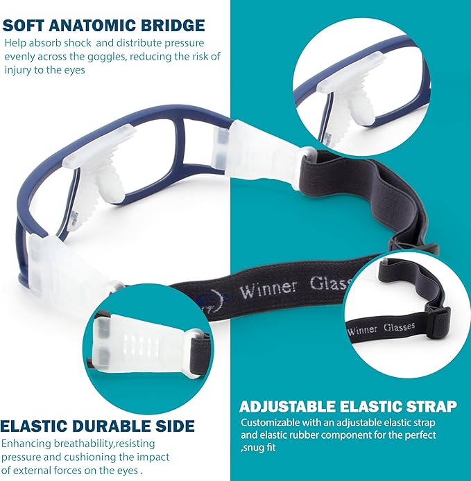 BLUE CUT Safety Outdoor Sports Goggles Unisex Anti Fog Ideal For Basketball Racquetball-StrideForce Fitness