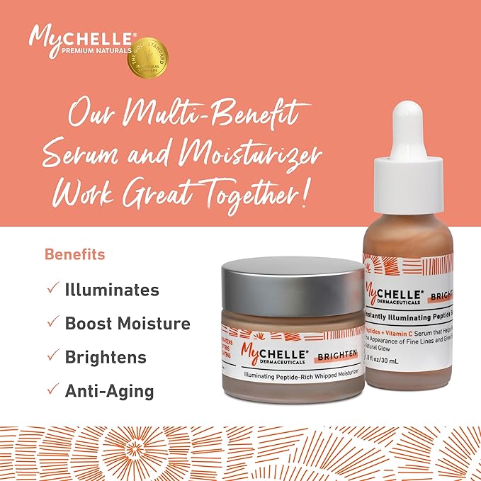 MYCHELLE Illuminating Peptide-Rich Whipped Moisturizer, 1.2 OZ-StrideForce Fitness