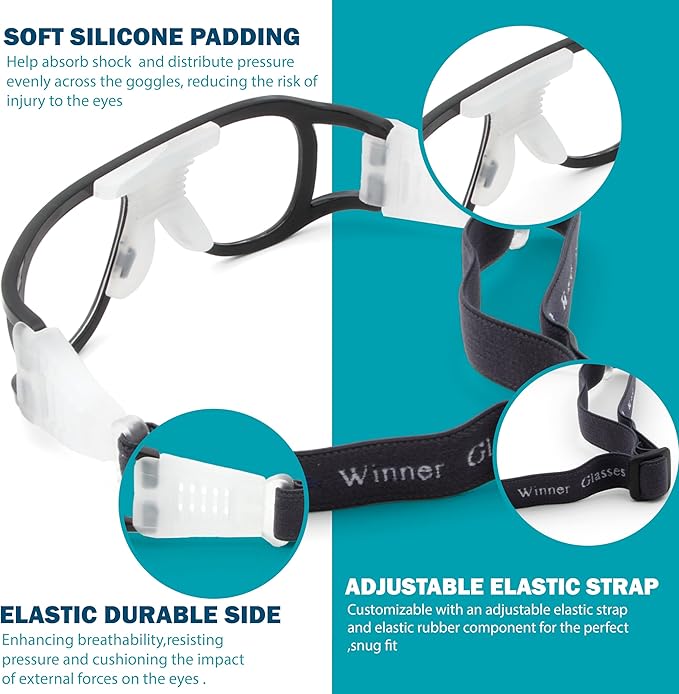 BLUE CUT Safety Outdoor Sports Goggles Unisex Anti Fog Ideal For Basketball Racquetball-StrideForce Fitness