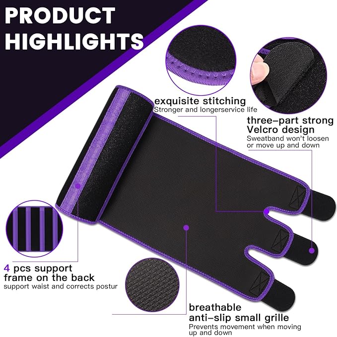 RIYA Waist Trimmer Sweat Waist Trainer for Women and Men Waist Sweat Belt Band Belly Stomach Wrap-StrideForce Fitness