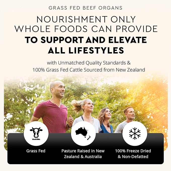 Ancestral Supplements Grass Fed Beef Organ Supplement, Supports Whole Body Wellness with Proprietary Blend of Liver, Heart, Kidney, Pancreas, Spleen, Freeze-Dried Beef, Non-GMO, 180 Capsules-StrideForce Fitness