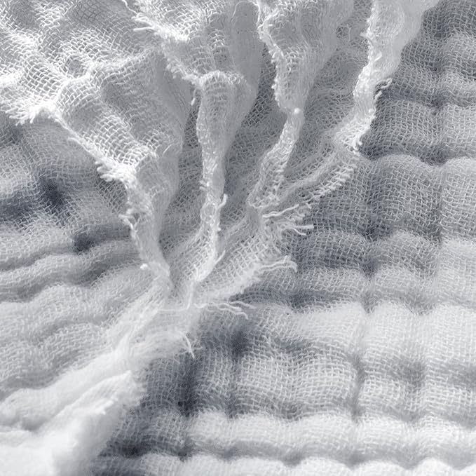 Carriediosa 100% Cotton Muslin Throw Blanket 50" X 70" Throw XL Size，4-Layers Summer Gauze Throws for Bed Couch，Soft Lightweight Breathable Linen Blankets Bedspread for Adults All Season，Grey-StrideForce Fitness