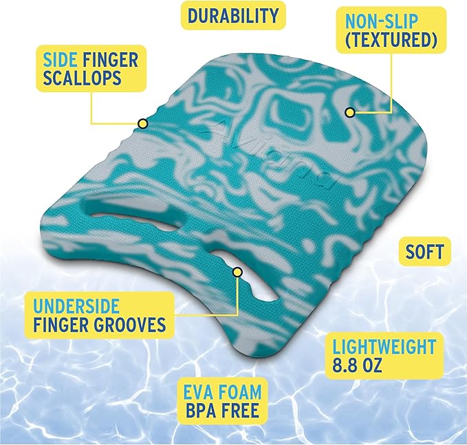 Junior Kickboard Buoy for Youth Children & Toddlers Swimming Aid & Exercise Training Board for Kids to Learn to Swim with Kick Boards in Pool BPA Free-StrideForce Fitness