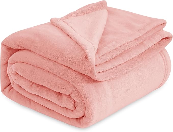 Bedsure Fleece King Size Blankets for Bed Pink - Soft Lightweight Plush Cozy Fuzzy Luxury Microfiber, 108x90 inches-StrideForce Fitness