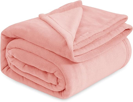 Bedsure Fleece King Size Blankets for Bed Pink - Soft Lightweight Plush Cozy Fuzzy Luxury Microfiber, 108x90 inches-StrideForce Fitness