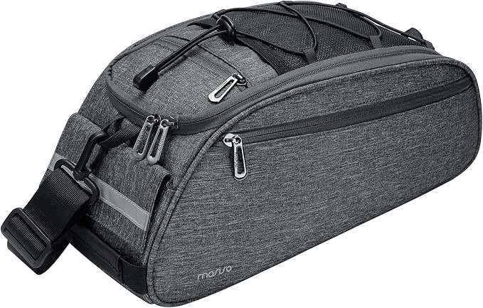 MOSISO Bike Rack Bag, Waterproof Bicycle Trunk Pannier Rear Seat Pouch Cycling Bike Carrier Backseat Storage Luggage Saddle Shoulder Bag-StrideForce Fitness