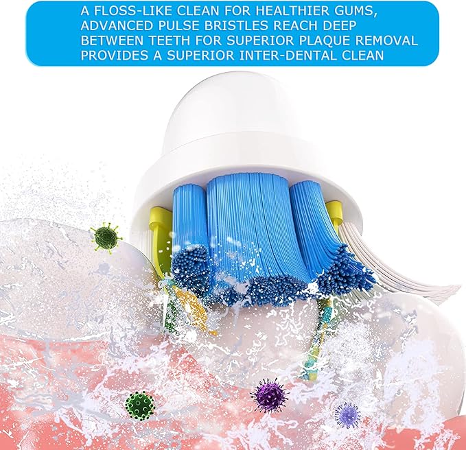 Replacement Toothbrush Heads Compatible with Braun Oral b 7000/Pro 1000/9600/ 5000/3000/8000/Genius and Smart Electric Toothbrush (white-8pcs)