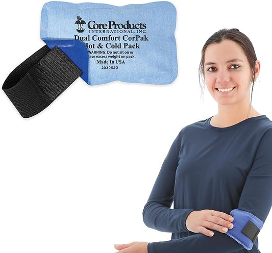 Core Products Dual Comfort CorPak - Reusable hot/Cold Pack for Knee, Back, Shoulder, or Ankle Pain; Use hot or Cold; Made in USA - Size: 3" x 5"-StrideForce Fitness