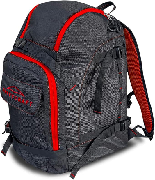 Savvycraft Ski Boot Bag Snowboard Boot Bag, 50L Ski Backpack for Ski and Snowboard Boots, Helmets, Gloves, and Accessories, Lightweight, Durable, Convenient, Red-StrideForce Fitness