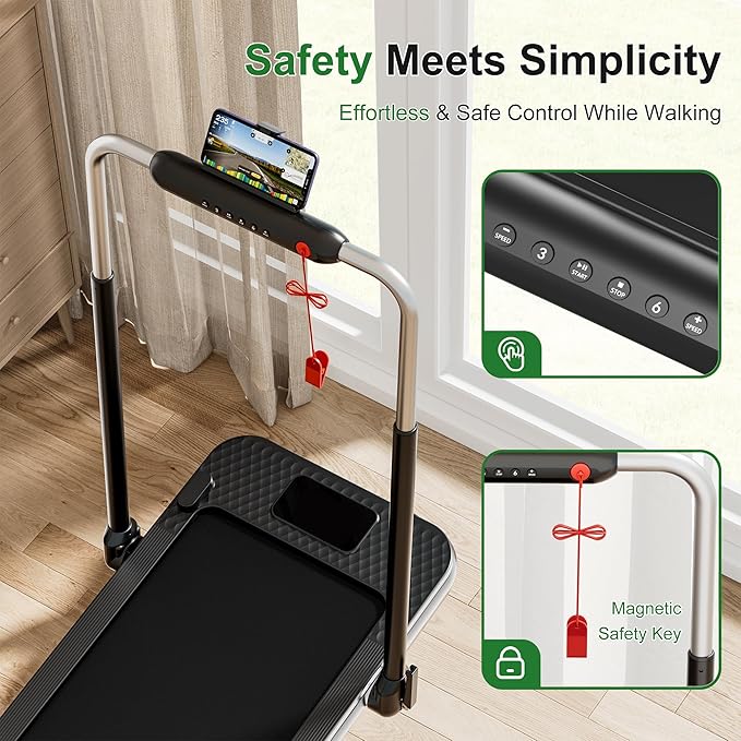 WELLFIT Walking Pad Treadmill with 10% Auto/Manual Incline for Home Office Apartment– 360 LBS Capacity, Under Desk Treadmill with Hiking Climbing Mode for Efficient Fat-Burn, Wide Running Belt-StrideForce Fitness