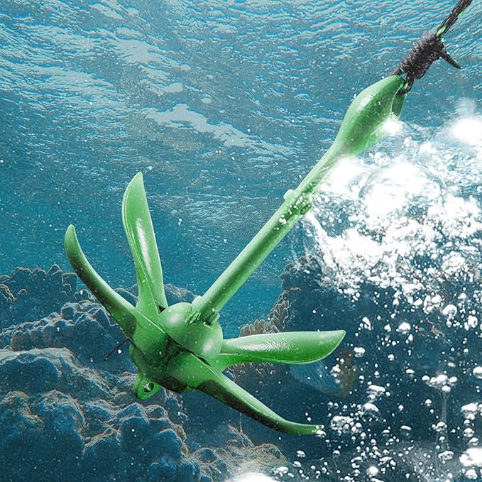 VEVOR Kayak Anchor Kit, 3.5 lb Paddle Board Anchor Kit with 26.2 ft/8 m Rope and Buoy, Folding Small Boat Anchor with Storage Bag and Snap Hook, Kayak Accessories for Kayaks, Small Boats, Canoes-StrideForce Fitness